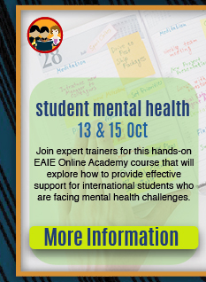 Upcoming EAIE activities: 13 & 15 Oct: student mental health